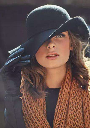 冬天戴帽子不能跟風，要選擇適合自己臉型的